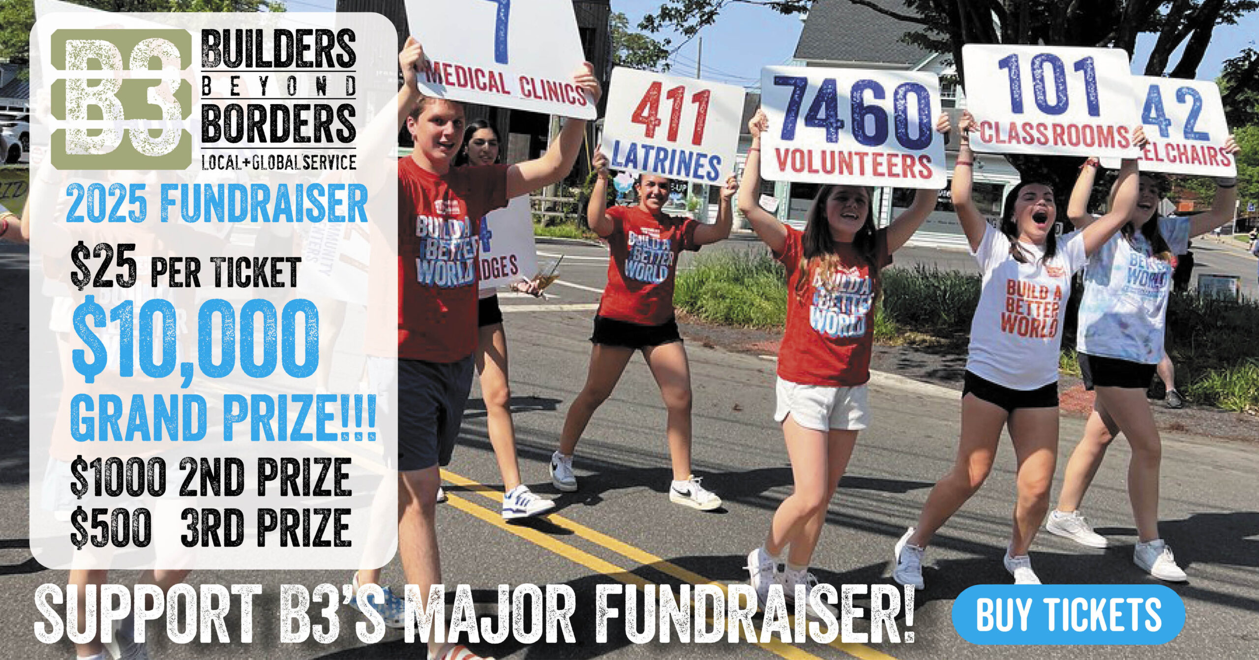 Young students marching